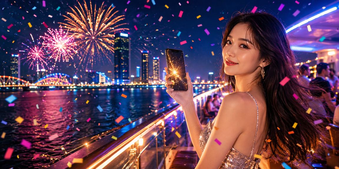 Người dùng tại Đà Nẵng sử dụng điện thoại để nhận voucher casino trong dịp lễ hội